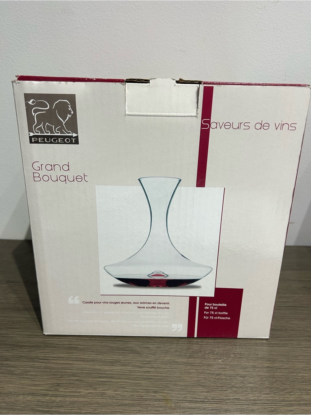 Peugeot Grand Bouquet Decanter Hand Blown Glass